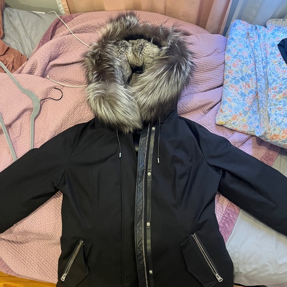 Mackage Larysa Puffer Down Jacket Fox Fur Lining | Size XL - Picture 4 of 7